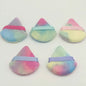 Zonyin LOW MOQ Custom Logo Label Package Cosmetic Puff Super Soft Velvet Heart Round Triangle Powder Puff for Make up