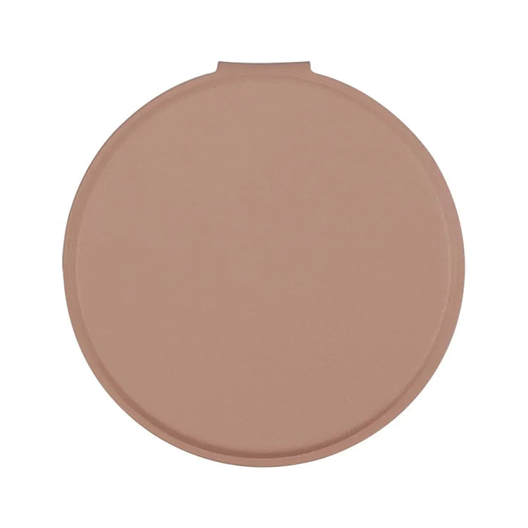 Zonyin Extra Large Round Black Pu Leather Desktop Standing Mirror Customized Your Logo Folding Super Big Makeup Vanity Mirror