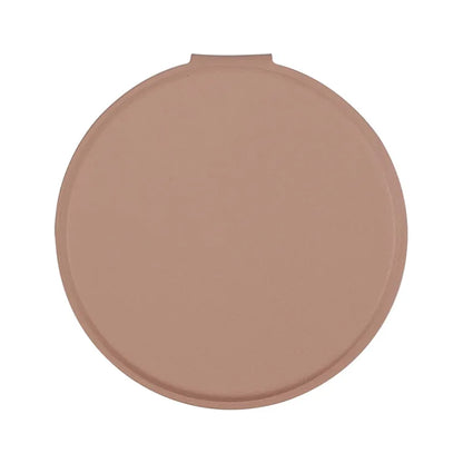 Zonyin Extra Large Round Black Pu Leather Desktop Standing Mirror Customized Your Logo Folding Super Big Makeup Vanity Mirror