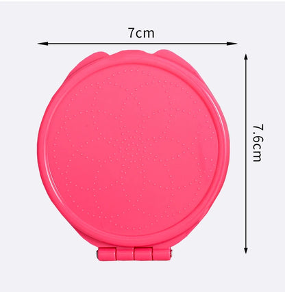 Zonyin Dual-Sided Folding Plastic Makeup Mirror Customized Mini Magnifying Pocket Mirror High Quality Personalized Makeup Tool
