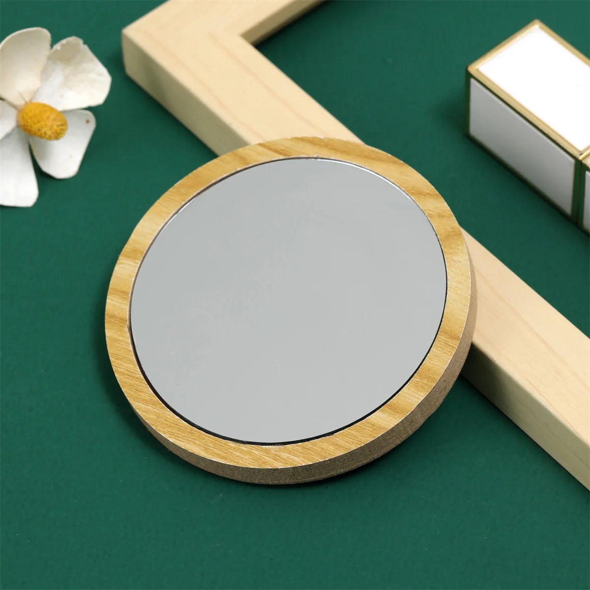 Zonyin Custom Eco-Friendly Portable Logo Small Makeup Mirror Travel-Friendly Compact Pocket Mini Personalized Cosmetic Handbag
