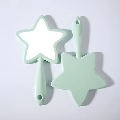 Zonyin New Design Large Pink Star Shaped Cute and Travel Makeup Mirror Personalized Eyelash Cosmetic Mirror Hand Held Mirror