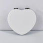 Zonyin Wholesale Private Label Heart Shape Pocket Mirror Double-Side Pu Portable Compact Travel Size Cosmetic Heart Mirror