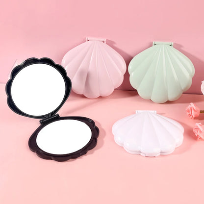 Zonyin New Hot Sale Fantasy Pink Double-sided Shell 2X Magnifying Travel Pocket Mirror Mini Compact Portable HD Makeup Mirror