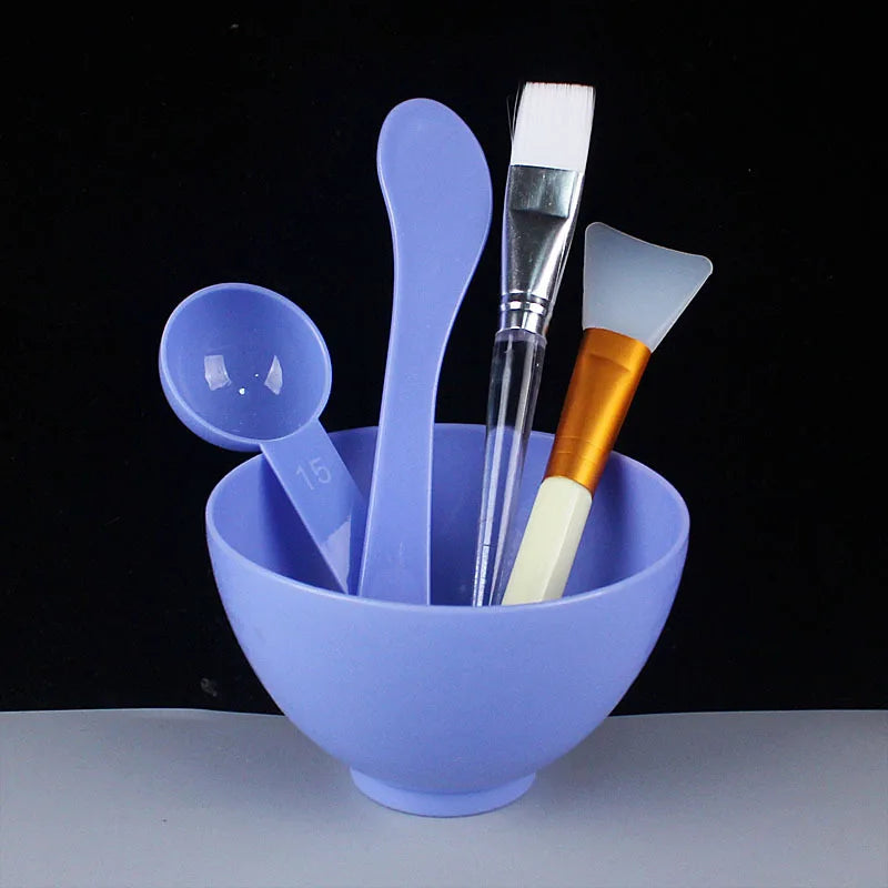 Zonyin Wholesale Silicone Mask Brush Makeup Tools Facial Mask Bowl Stick Spatula Spoon Brush Set for Beauty Salon 5 in 1