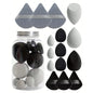 15-piece Mini Triangle Finger Makeup Puff Flocking Air Cushion Makeup Sponge Set Combination Beauty Soft Feature Blending Makeup