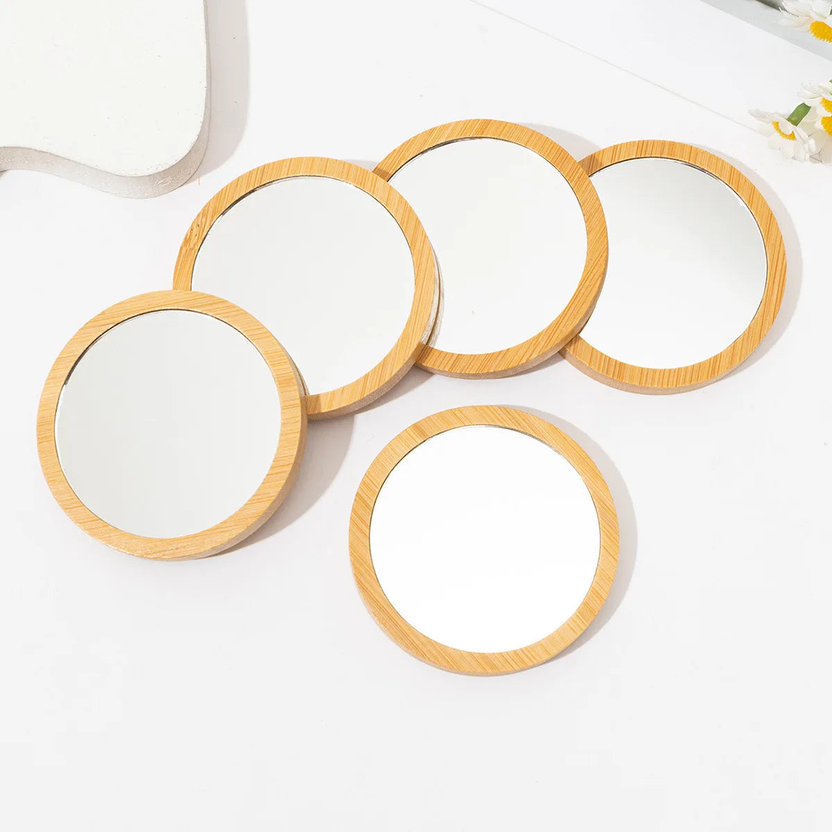 Zonyin Custom Eco-Friendly Portable Logo Small Makeup Mirror Travel-Friendly Compact Pocket Mini Personalized Cosmetic Handbag