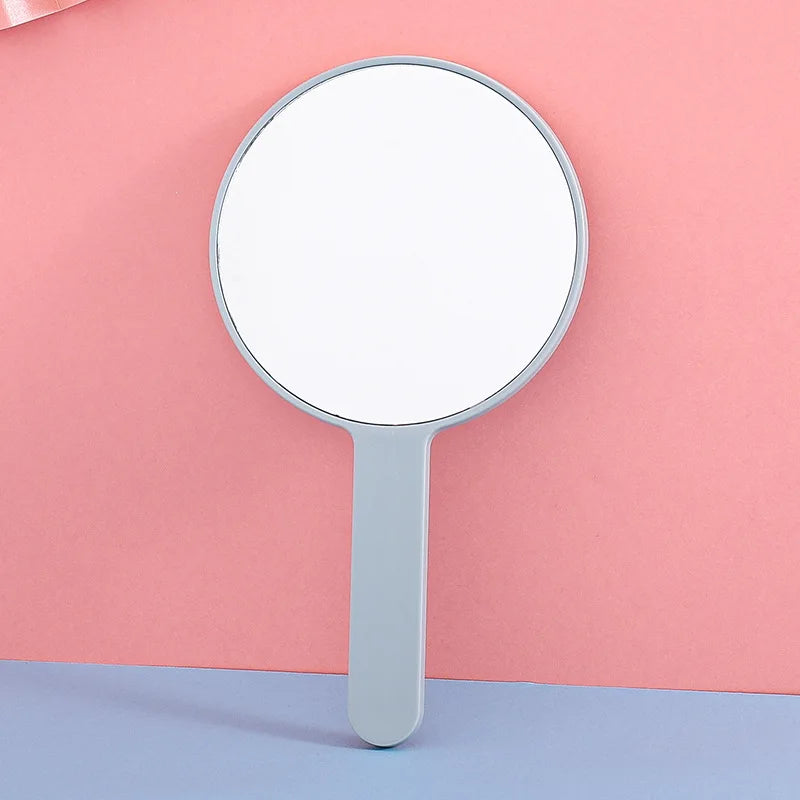 Zonyin Wholesale Custom Logo Plastic Handheld Vanity Mirror Custom Logo Small Round Pocket Makeup Mirror for Portable Travel