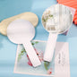Zonyin Wholesale Handheld Single Sided Travel Mirror Customized Logo Plastic Handle Mirror HD Makeup Mirror Girls Portable Cute