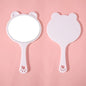 Zonyin Wholesale Cute Bear Shape Portable Handheld Makeup Mirror Salon Lash Mirror pink Hand Held Cosmetic Mirror for Girls