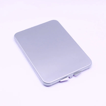 Zonyin Stainless Steel Double-Sided Folded Makeup Mirror Magnifying Custom logo Pocket Handheld Mini Makeup Mirror for Promotion