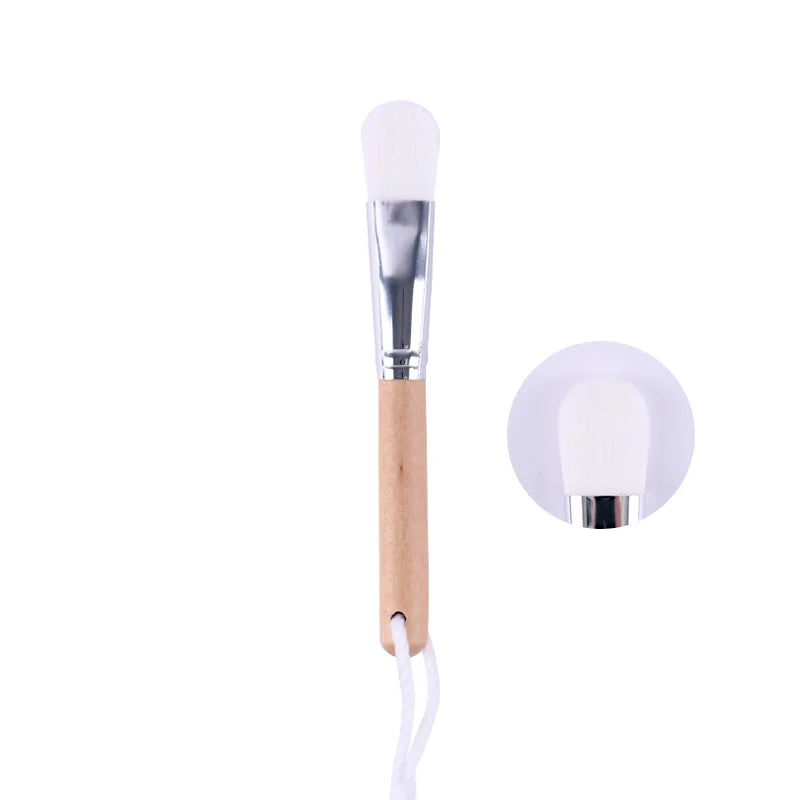 Zonyin Custom Private Label Facial Mask Brush Applicator Professional Makeup Vegan Wooden Face Mask Brush Soft Hair Wholesale