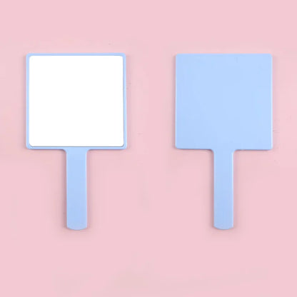 Zonyin New Arrival Large Size square Handheld Makeup Mirror 15*27cm Plastic Travel Mirror  with Custom Logo for Hair Salon
