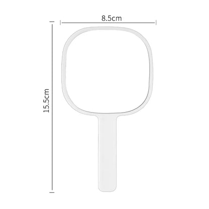 Zonyin Custom Logo Plastic Square Salon Barber Makeup Mirrors Portable Private Label Handheld Mirror With Handle