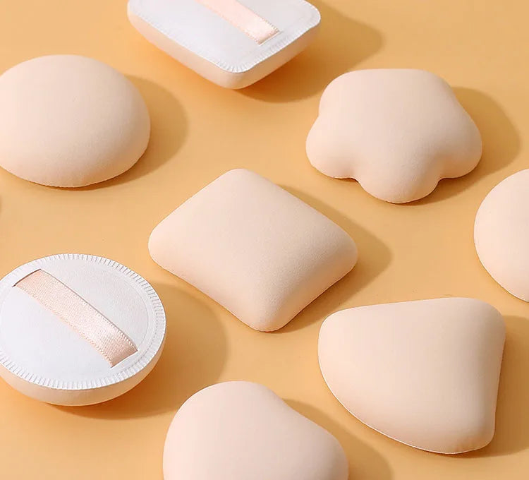 Zonyin Wholesale Super Soft Marshmallow Makeup Sponge Blender Multi Shaped Face Beauty Makeup Puff With Plastic Box