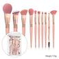 Zonyin Luxury 12Pcs Champagne Gold Soft Private Label Makeup Brushes Bling Glitter Diamond Makeup Brush Set With Rhinestone