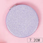 Zonyin Cute Portable Round PU Leather Folding Mirror Shiny Heart Shape 2X Double Sided Pu Pocket Makeup Mirror with Custom Logo