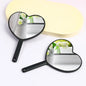 Wholesale Mini Heart Shaped Mirror HD Custom Logo Plastic Hand Held Makeup Mirror Cute Portable Cosmetic Pocket Mirror for Women