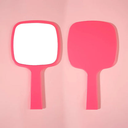 Zonyin Best Selling Large Square Hand Mirror Custom Logo Salon Barber Makeup Mirrors Handheld Mirror With Handle Makeup Tool