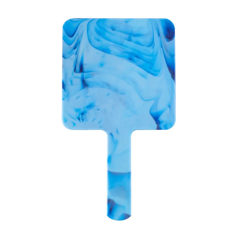 Zonyin Customized logo ABS Plastic Square Trivial Mirror Portable HD Handheld Cosmetic Mirror with Women Makeup