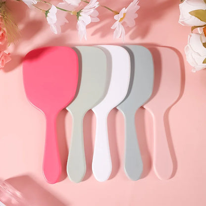 Zonyin Wholesale Cute Portable Hand Held Cosmetic Mirror Custom Logo Product Plastic Handheld Small Makeup Mirror for Beauty