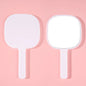 Zonyin Custom Logo Plastic Square Salon Barber Makeup Mirrors Portable Private Label Handheld Mirror With Handle