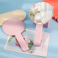 Zonyin Wholesale Handheld Single Sided Travel Mirror Customized Logo Plastic Handle Mirror HD Makeup Mirror Girls Portable Cute