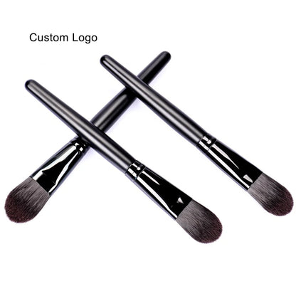 Zonyin Wholesale Black Wood Handle Face Mask Brush Custom Logo Wooden Facial Clay Mask Brush Applicator for Mud Mask