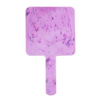 Zonyin Customized logo ABS Plastic Square Trivial Mirror Portable HD Handheld Cosmetic Mirror with Women Makeup