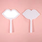 Zonyin Handheld Cosmetic Mirror Cheap Wholesale Small Lip Shaped ABS Plastic Portable Pocket Travel Makeup Mirror Personalized