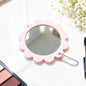 Zonyin Custom Logo Flower Makeup Mirror Handheld Pocket Mirror Plastic Portable Single Sided Cosmetic Mirror for Girls Gift