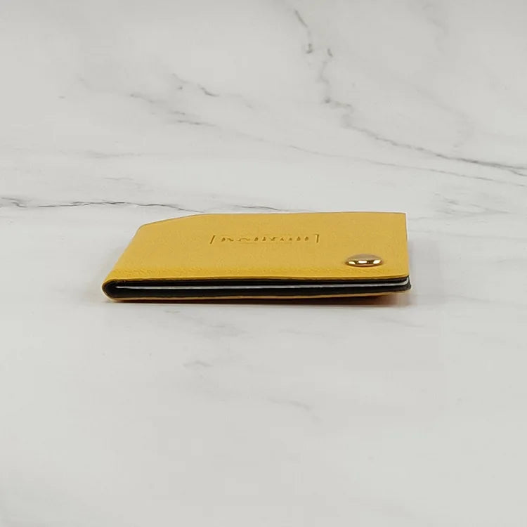 Zonyin Wholesale Square Yellow Rotatable Compact Mirror Custom Logo Pu Leather Cosmetic Mirror Pocket Mirror for Make up