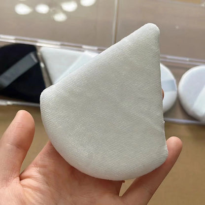 Zonyin Best Selling 3pcs Small Big Super Soft Velour Triangle Powder Puff With PVC Box Velvet Cosmetic Puffs ForMake up