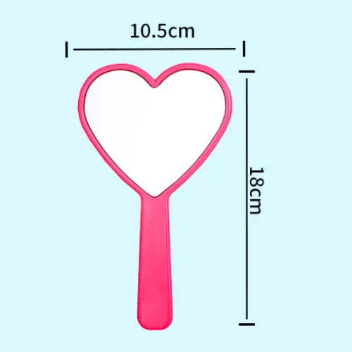 Zonyin Wholesale Custom Logo Large Black Heart Shaped Mirror Personalized Single Sided Pocket Hand Held Makeup Mirror for Women