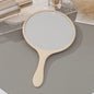 Zonyin New Arrival Large Size Round Handheld Makeup Mirror 16*27cm Plastic Travel Mirror  with Custom Logo for Hair Salon