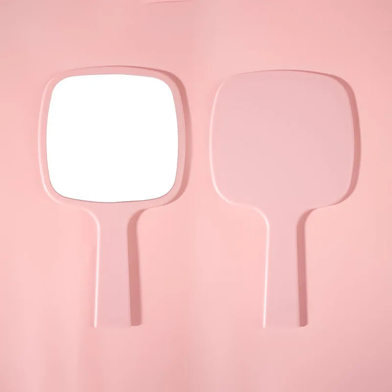 Zonyin Best Selling Large Square Hand Mirror Custom Logo Salon Barber Makeup Mirrors Handheld Mirror With Handle Makeup Tool