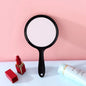 Zonyin Custom Plastic Round Transparent Handheld Double-Sided Makeup Mirror 1X 2X Magnifying Mirror Handle With Custom Logo