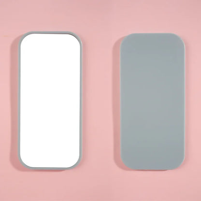 Zonyin Wholesale Promotion Portable Handheld Square Cosmetic Makeup Mirror Plastic+Glass Travel Pocket Personalized Small Mirror