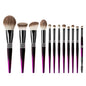 Zonyin Luxury 12Pcs Champagne Gold Soft Private Label Makeup Brushes Bling Glitter Diamond Makeup Brush Set With Rhinestone