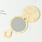 Zonyin Custom Logo Round Travel Cosmetic Mirror New Design Leopard Print Acetate Flip Pocket Handheld Makeup Mirror for Grills