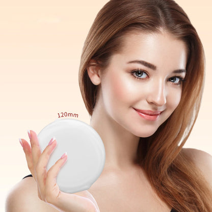 Zonyin Round Magnifying Led Portable Touch Screen Makeup Mirror Vanity Mirror With Light Compact Pocket Travel Mirror With Logo