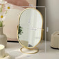 Zonyin Desktop Oval Rotating 360 Makeup Mirror Ins Style Dressing Table Mirror High Aesthetic Bedroom Vanity Mirror
