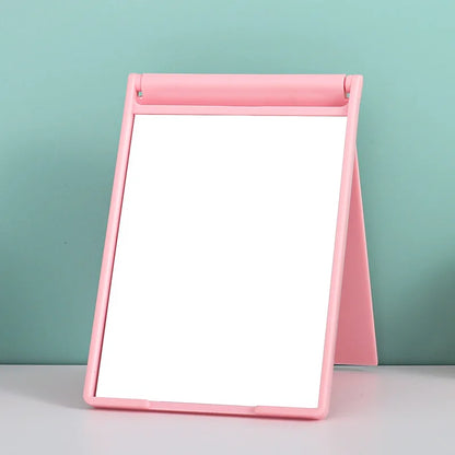Zonyin High Quality Black Rectangle Folding Compact Travel Makeup Mirror Customizable Plastic Foldable Desktop Mirror for Women