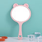Zonyin Custom Logo Portable Handheld Makeup Mirror Cartoon Bear Head Handle Personalized Small Vanity Pocket Mirrors for Travel