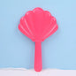 Zonyin Custom Logo Shell Shaped ABS Plastic Cosmetic Mirror Portable Single-Sided Mini Handheld Hand Makeup Mirror for Beauty