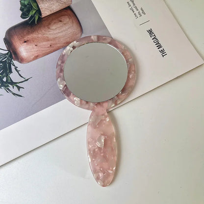 Zonyin Retro Acetic Round Pocket Mirror Cute Handheld Portable Makeup Vanity Mirror for Women and Girls Personalized Features
