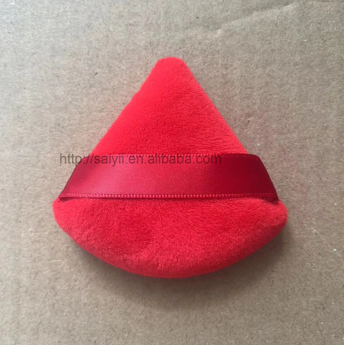 Zonyin Top Seller Triangle Powder Puff Makeup Sponge Soft Velour Cosmetic Puff Black Velvet Loose Powder Puffs for Face