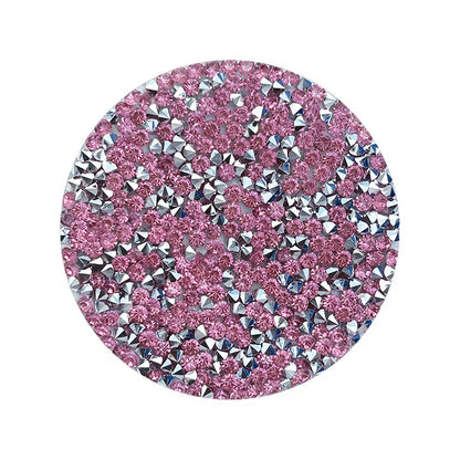 Zonyin Rhinestone Folding Makeup Mirror Crystal Double Sided Pocket Mirror Portable Round Compact Cosmetic Mirror for Wedding