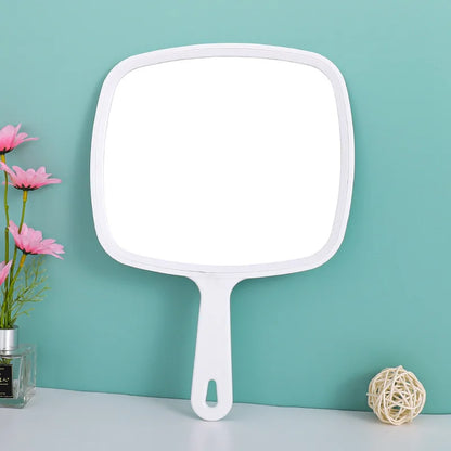 Zonyin Custom Large Size Plastic Handheld Cosmetic Mirror High Quality Big Handheld Mirror for Hair Beauty Salon