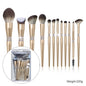Zonyin Luxury 12Pcs Champagne Gold Soft Private Label Makeup Brushes Bling Glitter Diamond Makeup Brush Set With Rhinestone